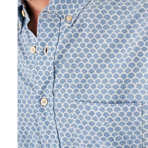 Flaherty Short-Sleeve Stretch Playa Shirt in Fishscale Redux Size XXL - Picture 8 of 8